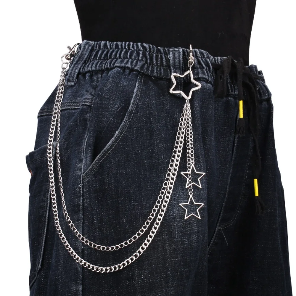 Hip Hop Chain Necklace - Charm Silver Color Stainless Steel Hollow