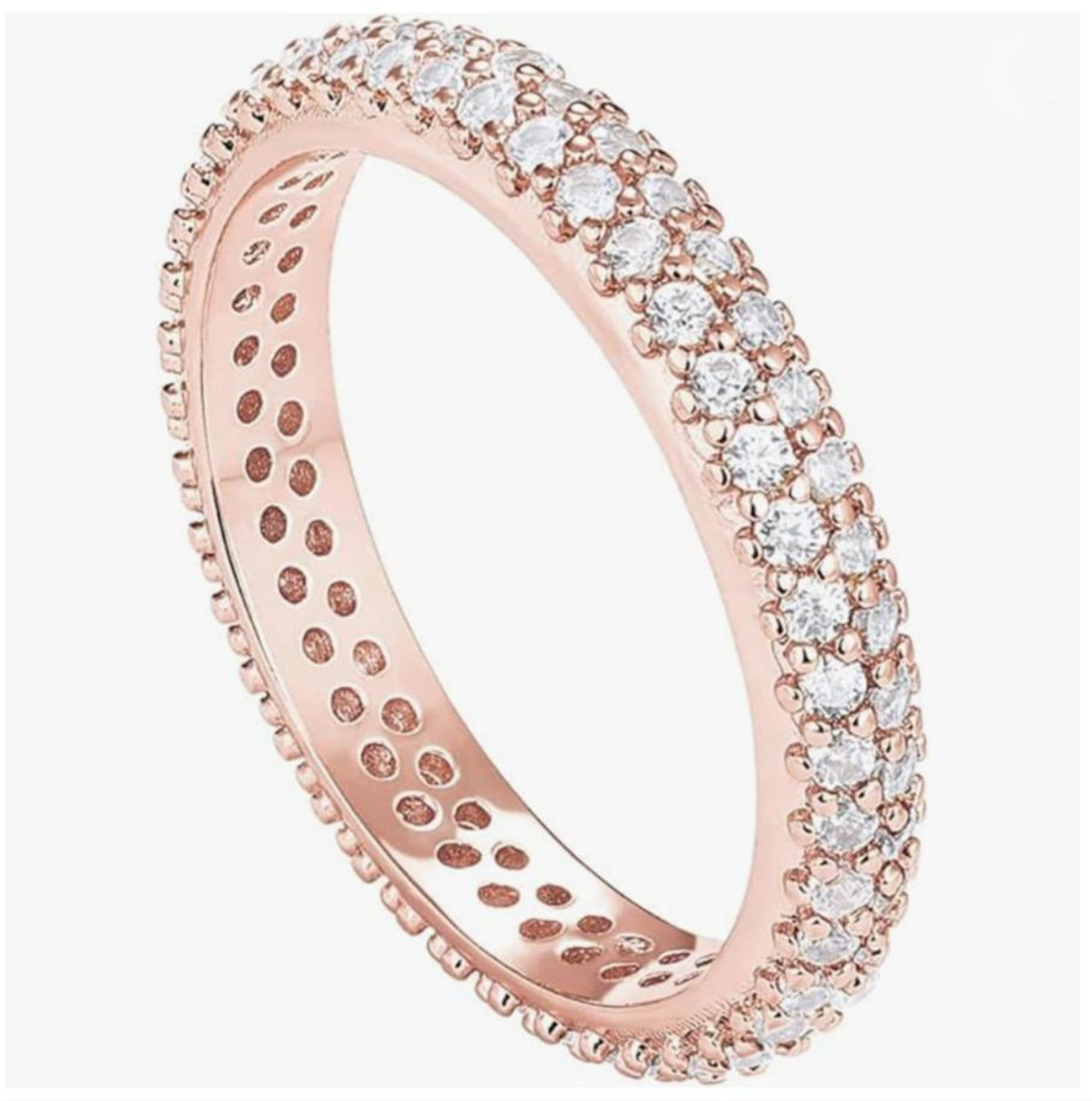 925 Silver Plated 14K Gold Wid - Moissanite Ring recension och pris