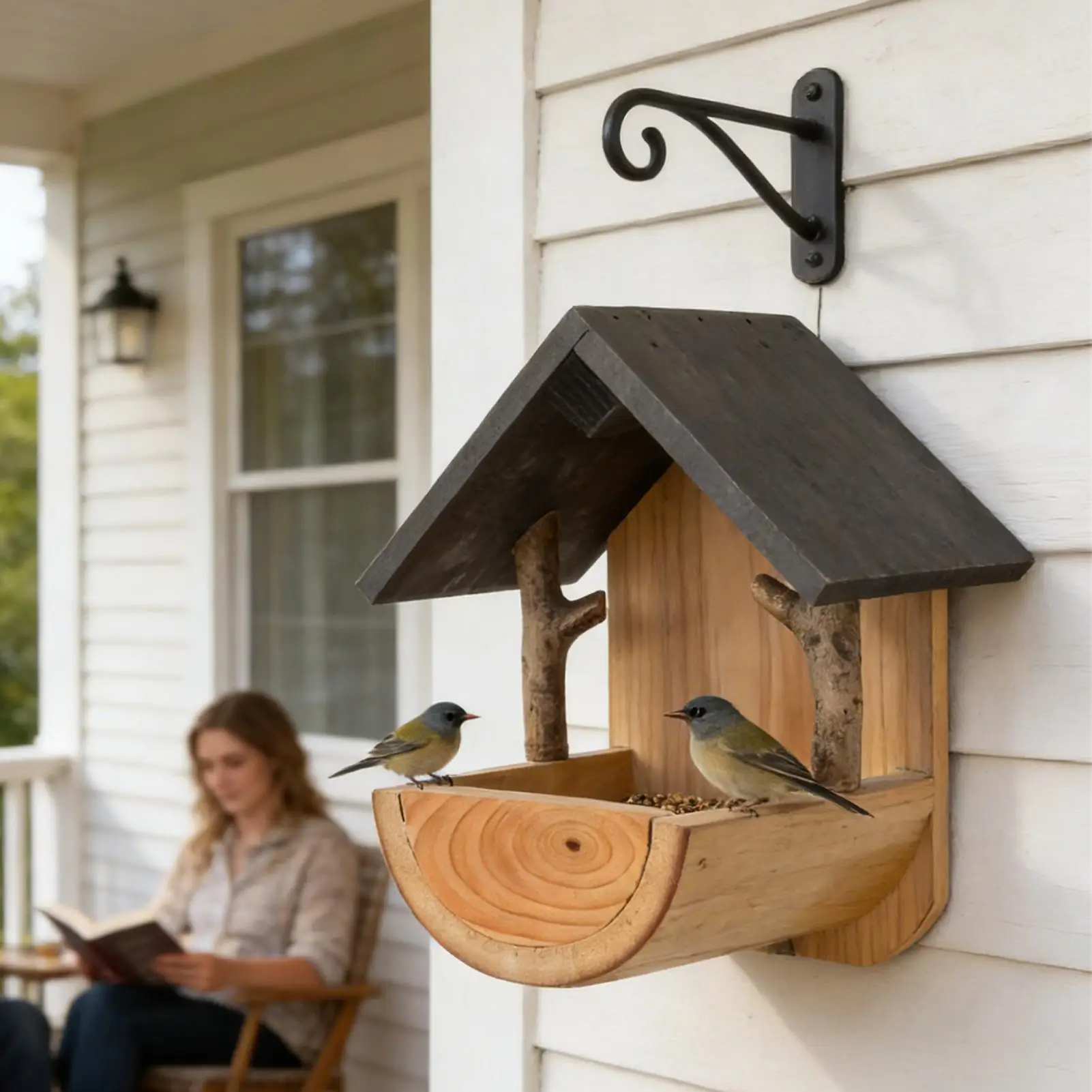 Wall Mount Wooden bird feeder  - Watches & Jewelry Tsukiu recension och pris