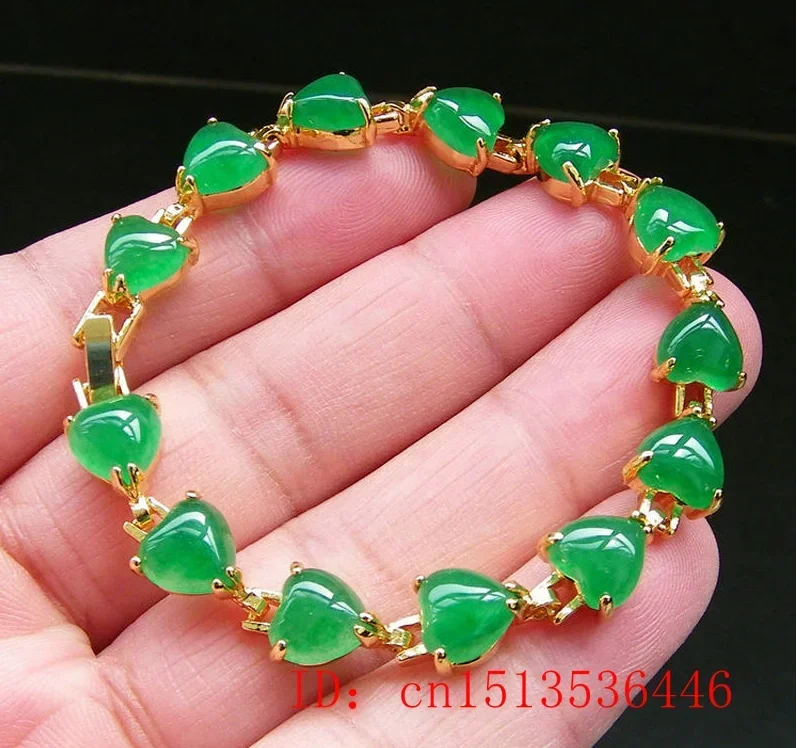 Natural Green Jade Agate LOVE  - Jewelry & Watches Sp Z Oo Ul Frezerów 3 recension och pris