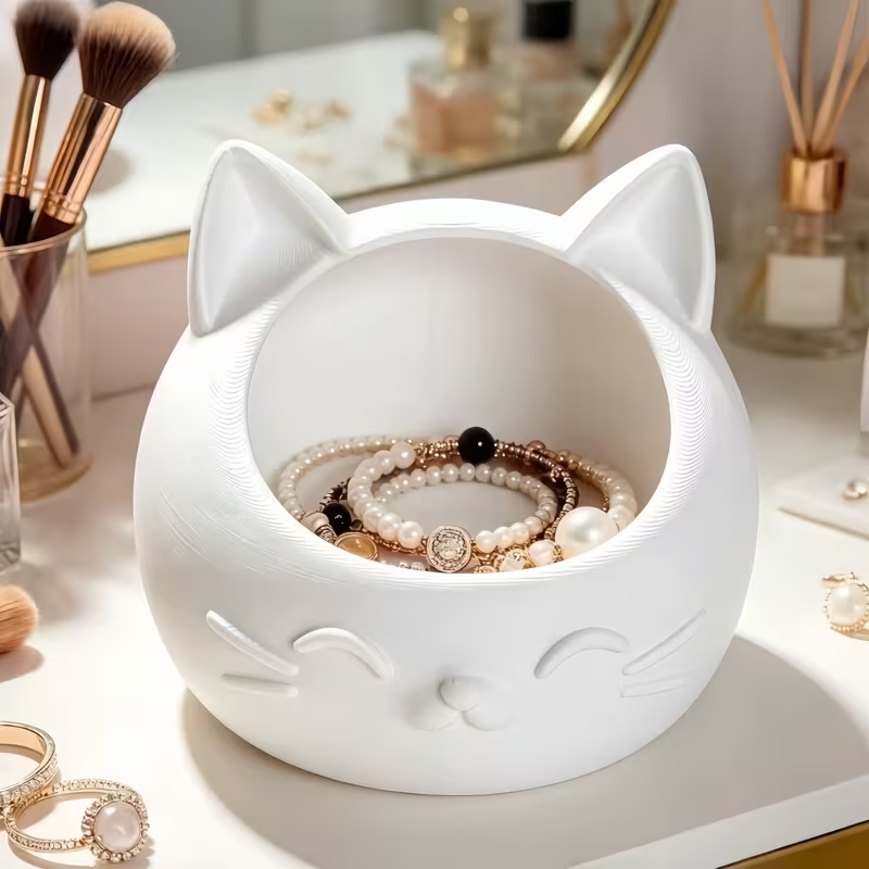 Mini Cartoon Cat-Shaped Storag - Jewelry Box Organizer Watches recension och pris