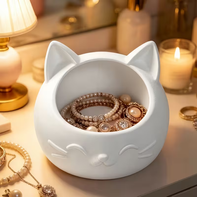 Mini Cartoon Cat-Shaped Storag - Jewelry Box Organizer Watches recension och pris