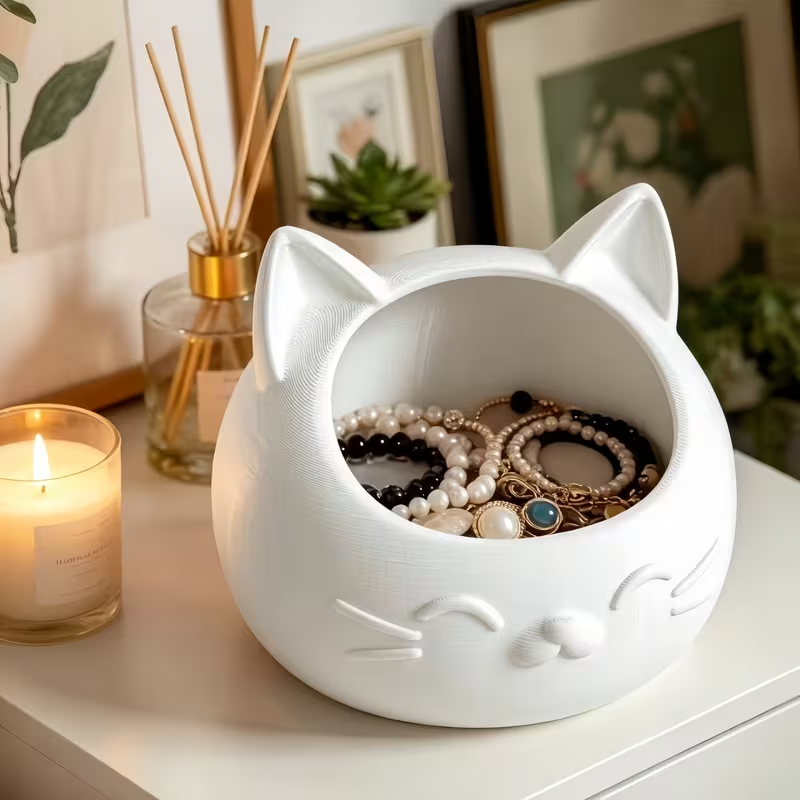 Mini Cartoon Cat-Shaped Storag - Jewelry Box Organizer Watches recension och pris