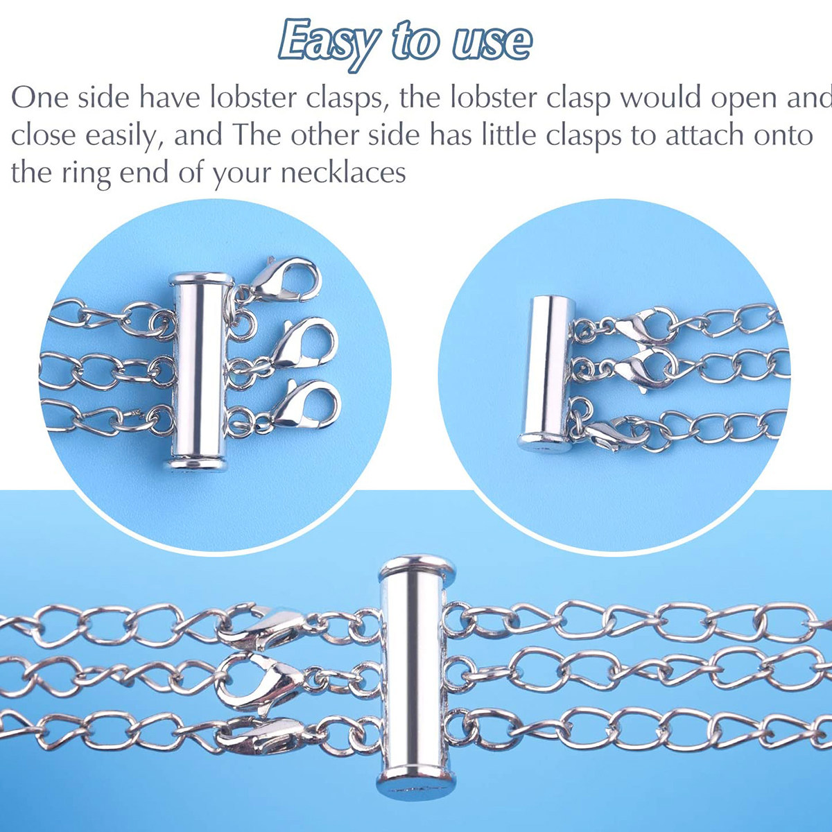 8Pcs Pearl Buckle Slide Lock C - Pearl Necklace recension och pris