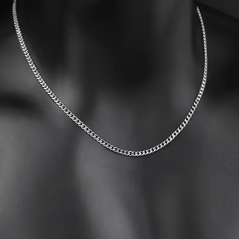 B&C Simple Titanium Cuban Chai - Hip Hop Chain Necklace recension och pris