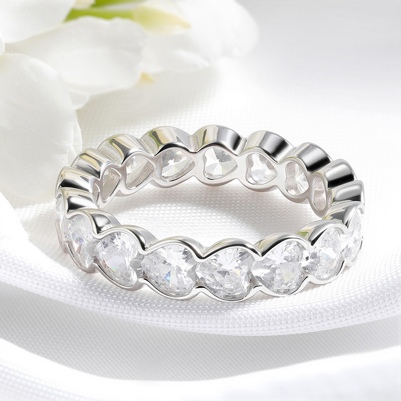 Women 3‑4mm Heart Cut D‑Color  - Statement Cocktail Ring recension och pris