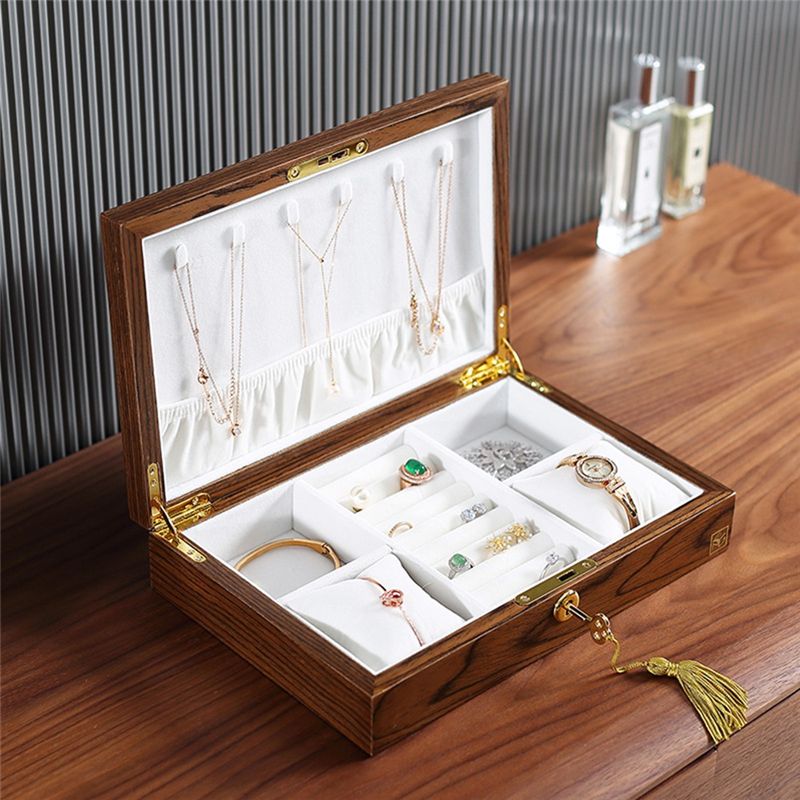 B84B Wooden Flip Jewelry Organ - Jewelry Box Organizer Watches recension och pris