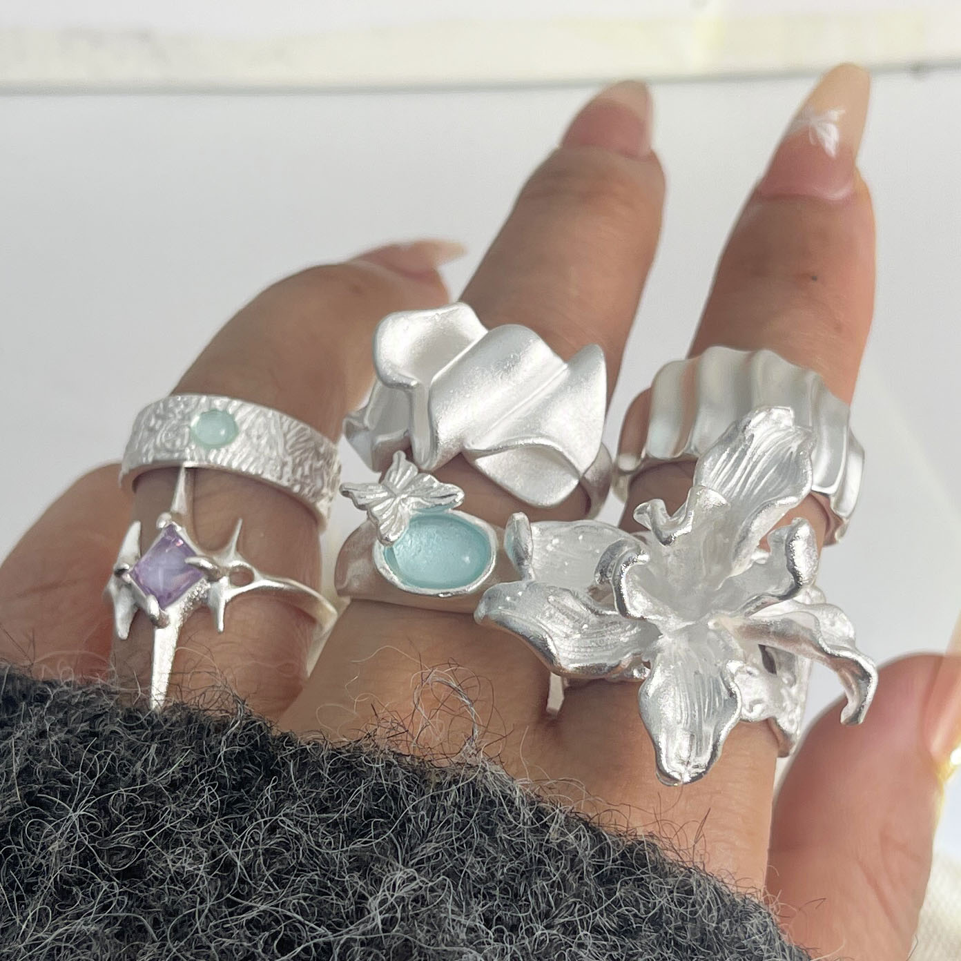 925 Sterling Silver Rings For  - Statement Cocktail Ring recension och pris