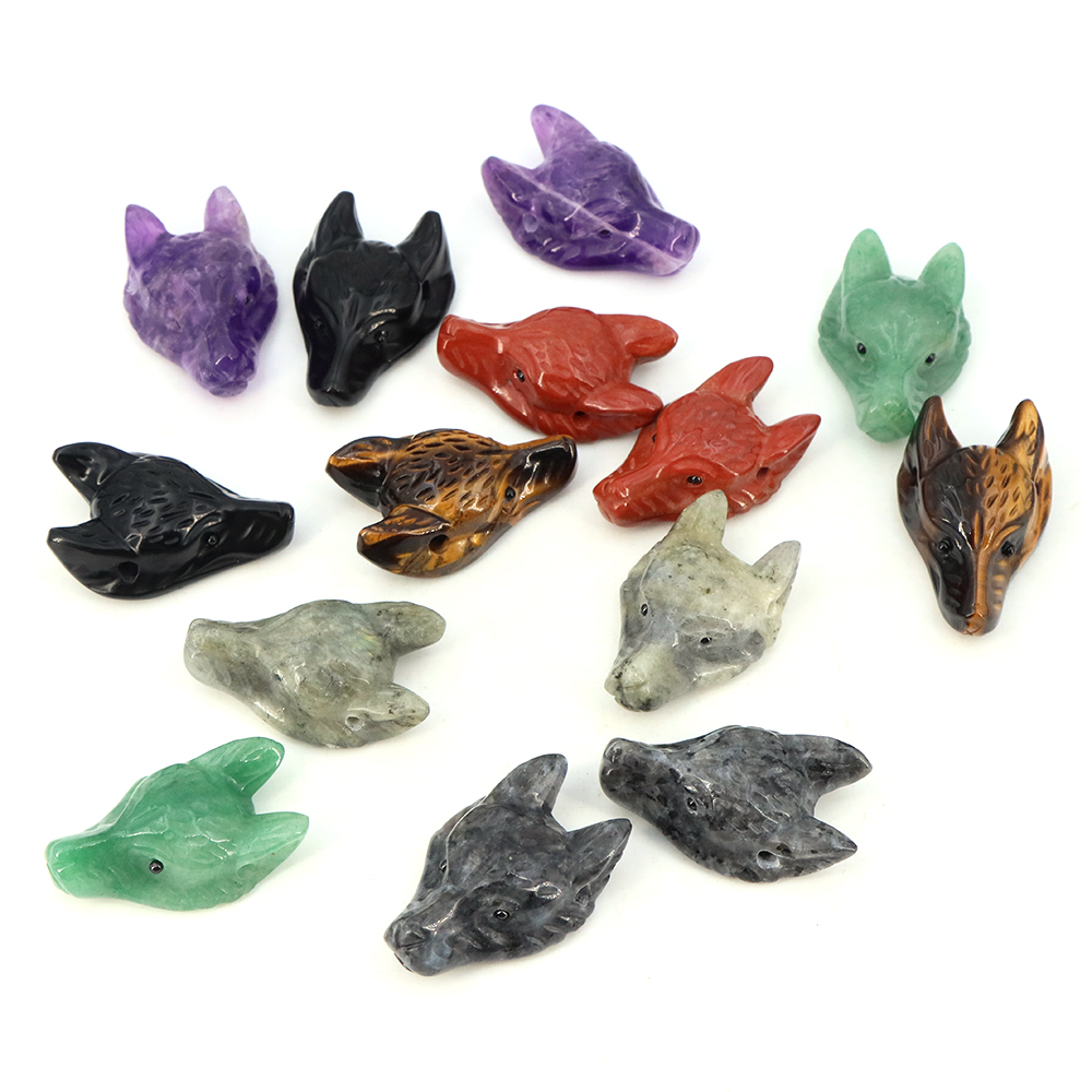 40mm Wolf Head Stone Pendant N - Wolf Jewelry & Watches Tampa Reviews recension och pris