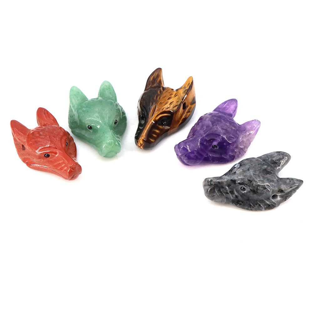 40mm Wolf Head Stone Pendant N - Wolf Jewelry & Watches Tampa Reviews recension och pris