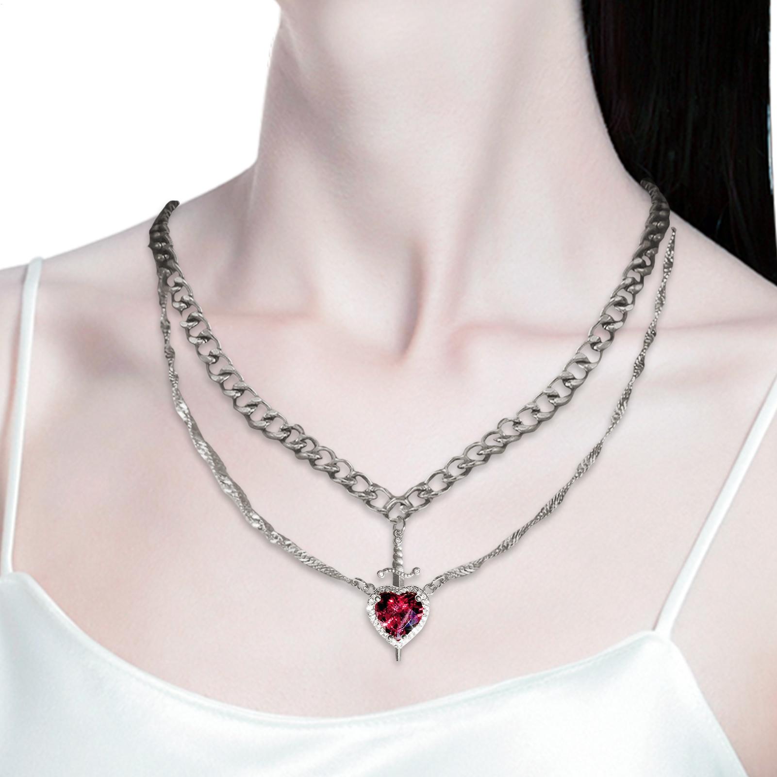 Heart Necklace Heart Couple Ne - Jewelry & Watches Sp Z Oo Ul Frezerów 3 recension och pris