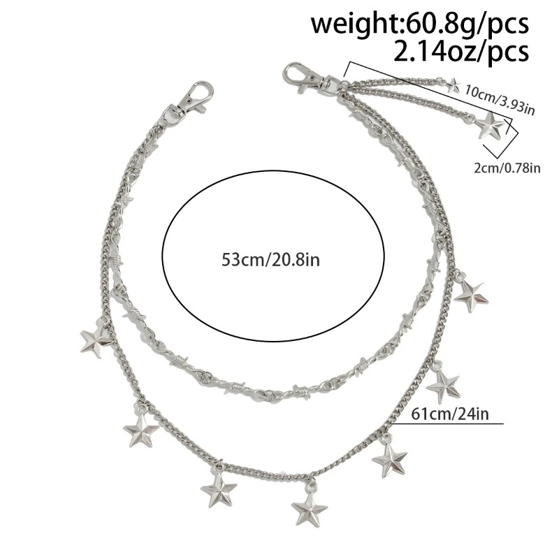 Men Women Hip Hop Double Layer - Hip Hop Chain Necklace recension och pris