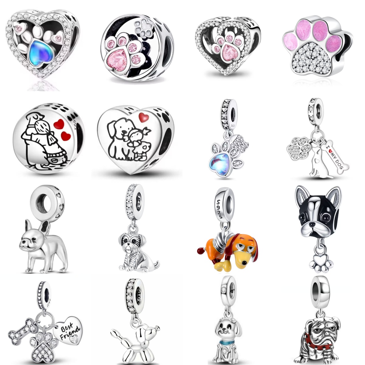 Shiny Zircon Puppy Wolf Charms - Wolf Jewelry & Watches Tampa Reviews recension och pris