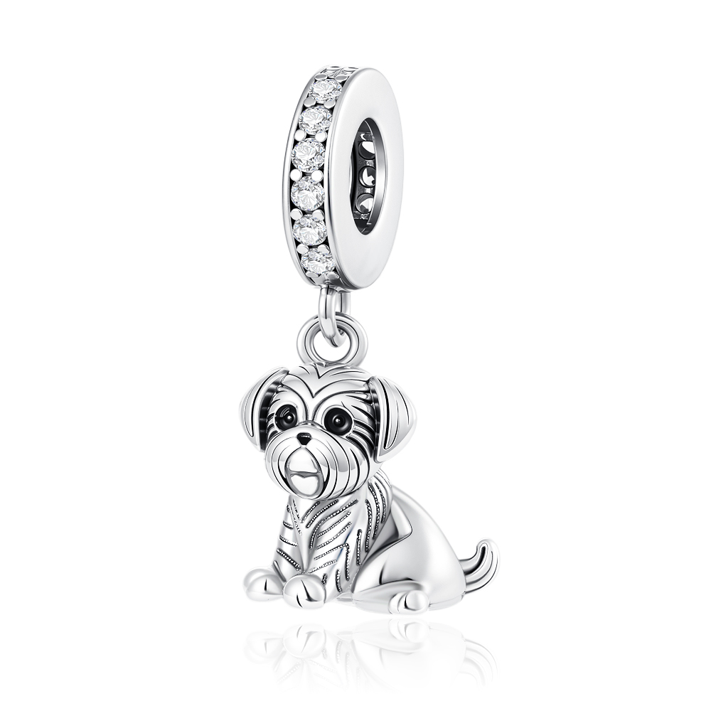 Shiny Zircon Puppy Wolf Charms - Wolf Jewelry & Watches Tampa Reviews recension och pris