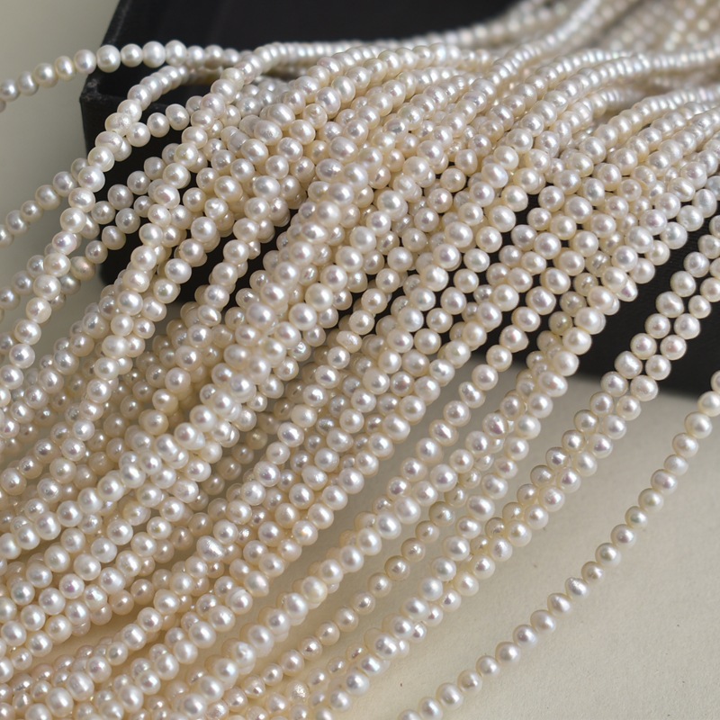 Natural freshwater pearls, whi - Pearl Necklace recension och pris