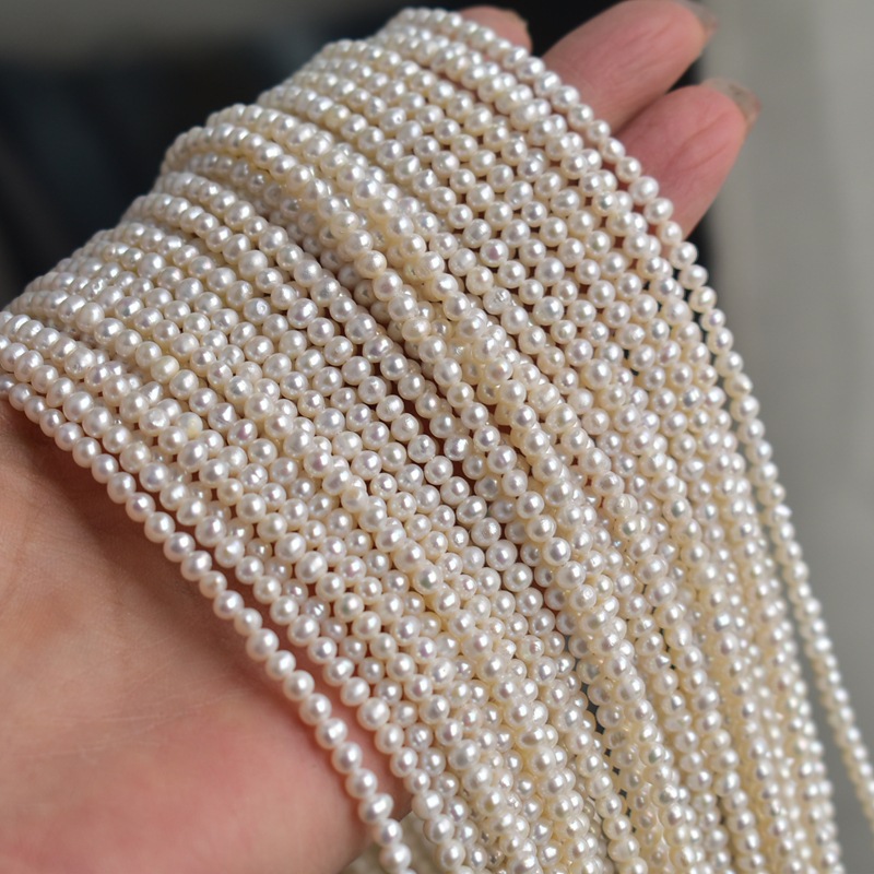Natural freshwater pearls, whi - Pearl Necklace recension och pris