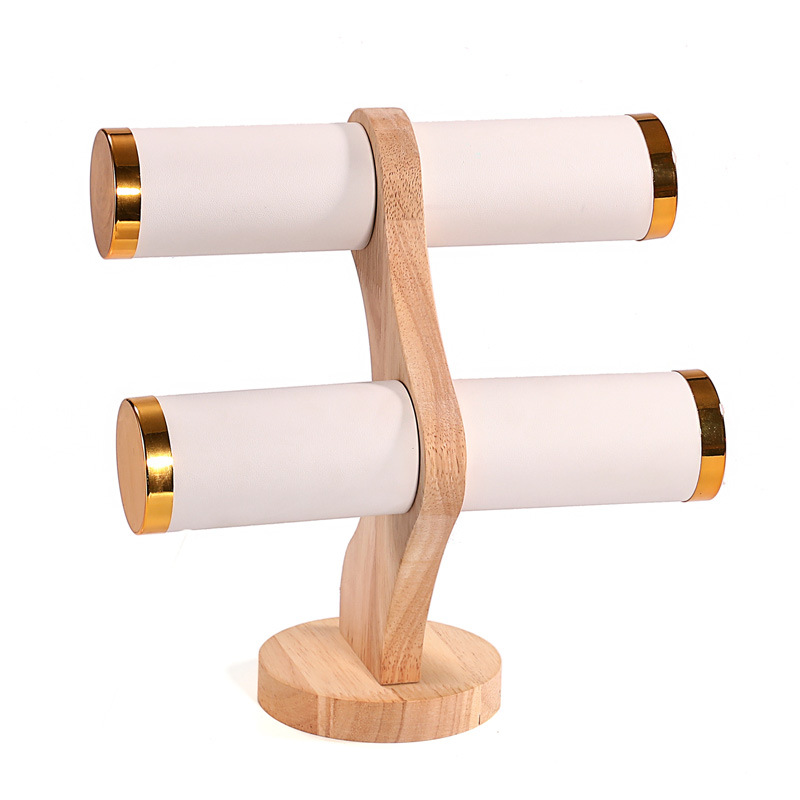 2-Tier Curved Wood Bracelet Ho - Jewelry Stores With Watches recension och pris