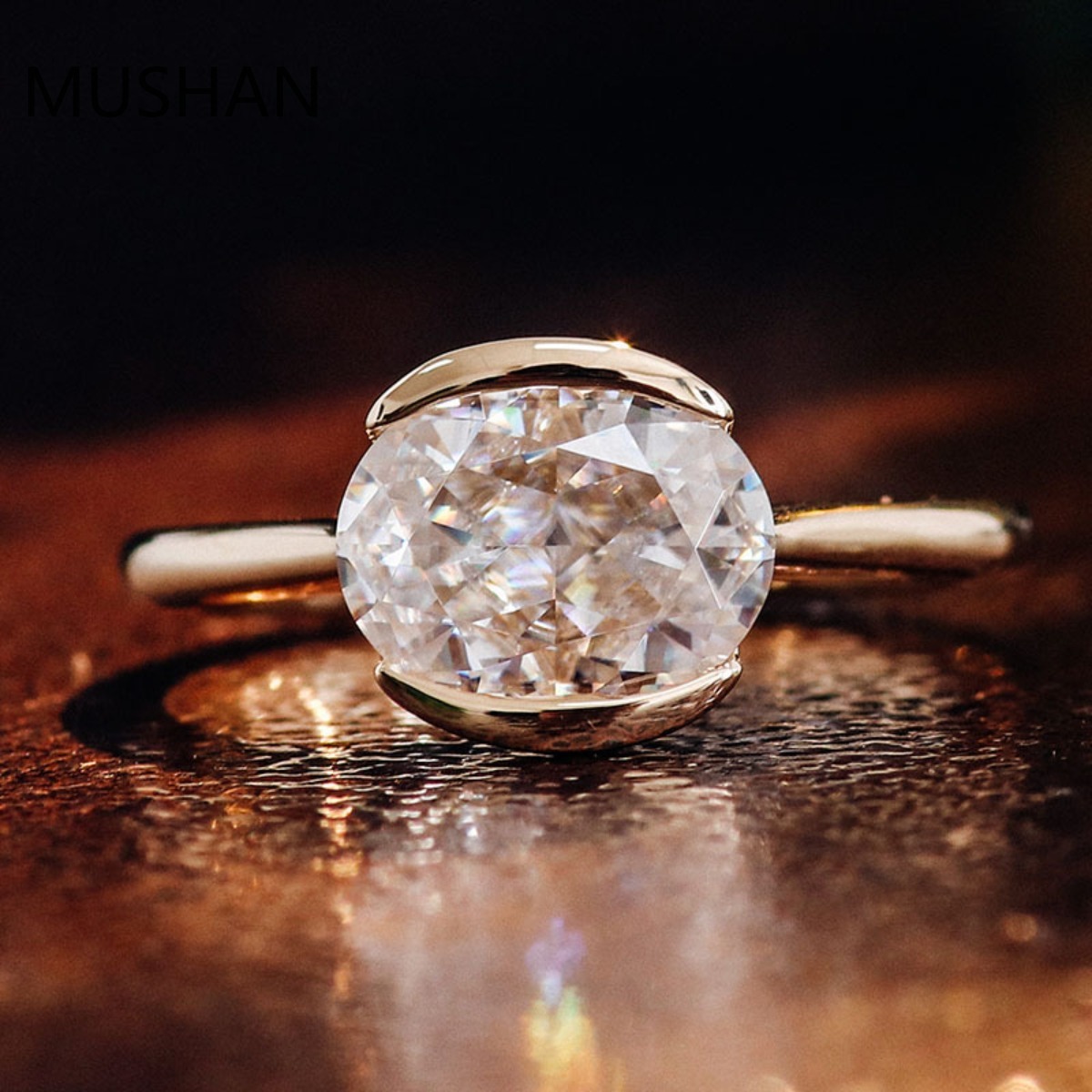 MUSHAN Luxury Custom Designer  - Moissanite Ring recension och pris