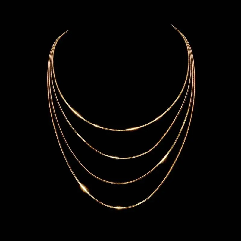 B&C 1.2mm Gold Color Stainless - Hip Hop Chain Necklace recension och pris