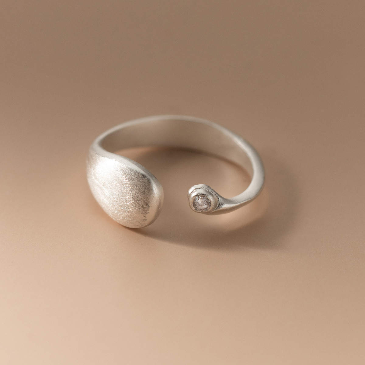 925 Sterling Silver Matte Fini - Statement Cocktail Ring recension och pris