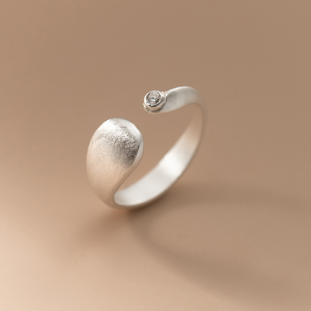 925 Sterling Silver Matte Fini - Statement Cocktail Ring recension och pris