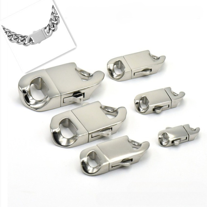 Stainless Steel Spring Clasp L - Hip Hop Chain Necklace recension och pris